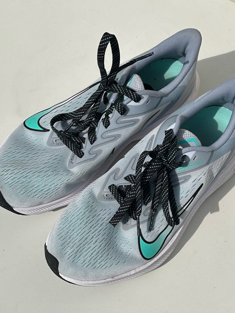 Nike Women’s Athletic Running Shoes in White and Teal
